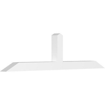 Ekena Millwork Portland Architectural Grade PVC Gable Bracket, 72"W x 18"H x 4"D x 4"F, 6/12 Pitch GBP072X18X0404POR00